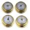 4 st Båt Barometer Klocka Termometer Hygrometer Väderstation Set Väggmontering Typ Mässing