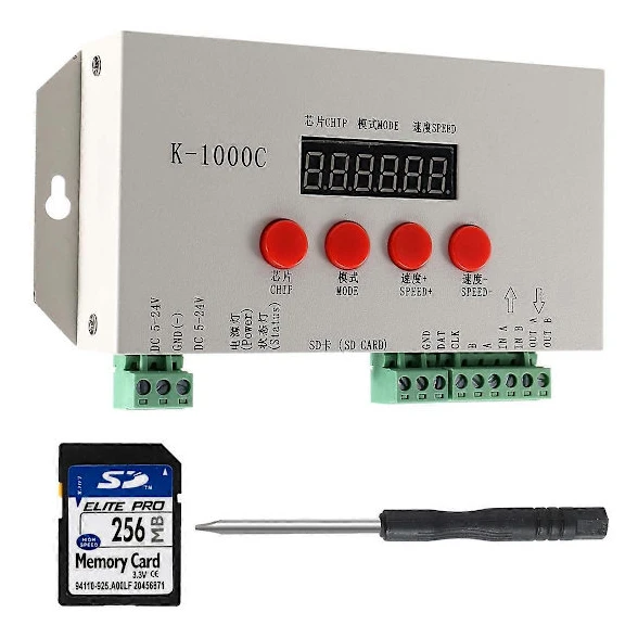 K-1000C Kontroller K1000C WS2812B WS2811 APA102 T1000S WS2813 LED 2048 Pixel Program Kontroller DC5