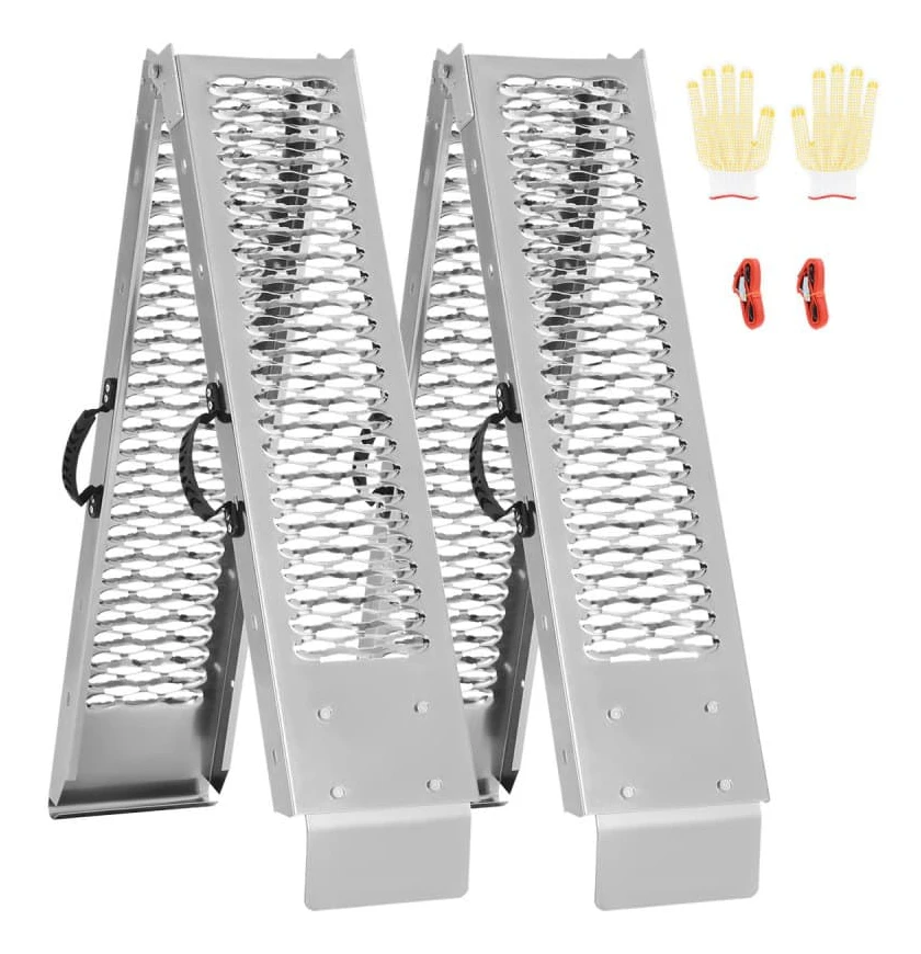Stålramper 1000 lbs, 2st Kraftiga Lastramper, med Handtag