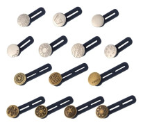 14 st Jeansknappar Metall Silikon Förlängningsknappar Spikfria Avtagbara Justerbara Spännen Jeans Midjeförlängning Spänne Jeansknapp_ryy