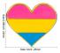5-pack Bisexuell stolthet hjärtformad knappnålsbrosch pins flagga badge brosch märken Pansexuell 5 st