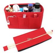 Handväska Organiserare Insats Tygväska Foder RÖD 27X16X14CM red 27x16x14cm