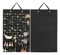 Hängande örhängeorganisatör, örhängehållare & 20 krokar, rymmer upp till 300 par, kompakt design, mjukt material, örhängehängare - 1-pack