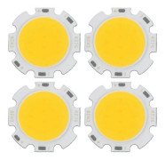 4x 5w Chip Ljus Rund Cob Super Stark Led Lampa Glödlampor Varmvit Dc15-17v BHK