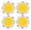 4x 5W Chip Ljus Runda Cob Super Ljusa Led Lampor Varmvit Dc15-17v