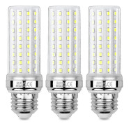 3st 20w led majslampor, 150w ekvivalent lampa, 6000k kallvit, E27 Edison skruvlampor