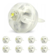 Diod, vitt LED-ljus för ballonger, 10 st.