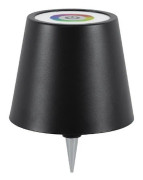 (Svart) Trådlös flasklampa RGB-lägen & 3-färgs steglös dimning Flasklampskärm Uppladdningsbar flasklampa