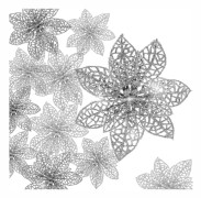 RY-30 st Julglitter Julstjärna, 8/10/15cm Julgransprydnad Julblomma Dekor Ornament för Kransgirlang (Silver)