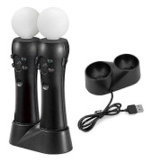 PS4 VR Move rörelsekontroller med dubbelladdare - Förbättra din VR-spelupplevelse