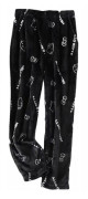 HelloKitty Flanellpyjamas med tecknat motiv, plysch och tjock isolering för kvinnor - Svart - Vit
