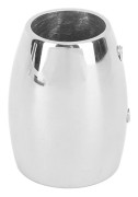 Flaggstångsbas i rostfritt stål, cylindrisk, tjock, spegelpolerad, för båtflagga, båt, yacht, husbil