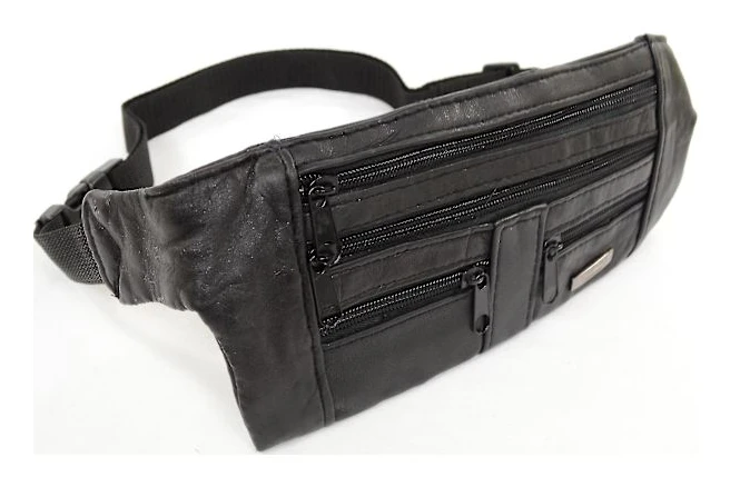 Unisex Mjukt Nappa Läder Midjeväska / Magväska / Penningbälte