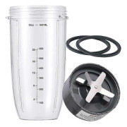 Kompatibel för Blender, reservdelar med 1 kopp & 1 blad, för tillbehör för 600W och 900W bs