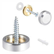 8 st spegelskruvar med dekorativt lock 20MM 20mm