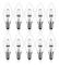 42w E14 C35 Dimbar halogenlampa AC 220-240v varmvit 2700k E14 transparent halogenljuslampa (