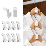 10-pack Klädhängare - Anslutningskrok - Organiserare Vit