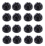 20-pack Plastkub Trådanslutningar för Förvaringskuber Hyllor och Modulär Garderob Organizer Omklädningsrum Lås Spänne Clip (Svart)