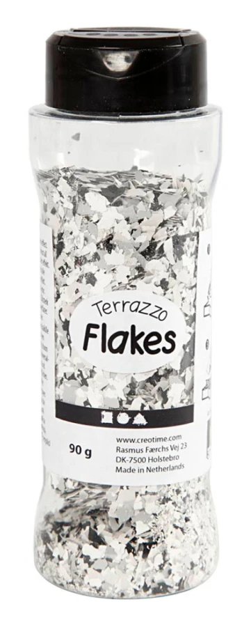 Terrazzo flakes - Svart - 90g
