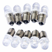 10 st E10 6V Spot LED-lampor Kallvitt, 6000K