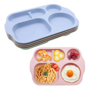 Durable Divided Plate Suitable for Kids and Adults - 5-Compartment Plate, Microwave Safe, Perfect for Everyday Use, Camping, and Picnics.