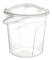 Rund hink med lock 10l transparent 30x30 cm