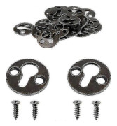50 st Runda 25 mm / 1-tums Infälld Typ Metall Nyckelhål Hängare Hyllfästen Tavelram Hängplatta (antik brons) snabbt.