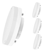 4-pack GX53 LED-lampor, 5W motsvarande 40W, 3000K Varmvitt ljus, 470 lm, Låg förbrukning, Ej dimbar [Energiklass F]