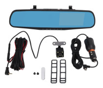 Dubbellins 1080P Spegel Dash Cam med Parkeringsövervakning och Loop-inspelning