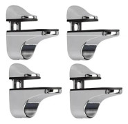 Adjustable Glass Shelf Bracket, 4 Pcs Glass Shelf Support, Wall Mounted Glass Clamp, Glass Shelf Bracket, for Glass Shelf