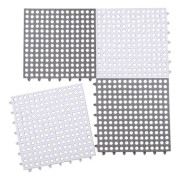 12-pack sammanlänkande halkfria dräneringsgolvplattor, 30 x 30 cm mjuk PVC badrumsmatta