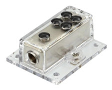 Distribueringsblock - Ej specificerad - 1x20 mm² in / 4x10 mm² ut - Färg grå - 4 kanaler