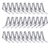 Bordsduksklämmor 30-pack Picknick Bordsduksklämmor Flexibla Rostfria Bordsduksklämmor Duk
