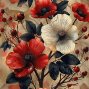 UTOMHUSDEKORATIVA TYGER OXFORD - Motivblommor I DX5160