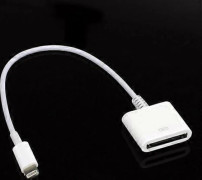 Apple Lightning till 30-pin Adapterkabel för iPhone 5/iPod Touch 5/iPod Nano 7/iPad Mini (22cm)