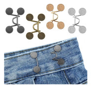 4-pack jeans midjejusterare, ingen sömnad krävs, avtagbara byx knappar stift, jeans midjespänne jeans dra åt midjejusteringsspänne