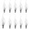 10-pack Små Glödlampor 25W Klar Edison Skruv Flamformad Lampa Ses E14 240V Från Brightfour