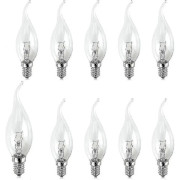 10-pack Små Glödlampor 25W Klar Edison Skruv Flamformad Lampa Ses E14 240V Från Brightfour