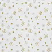 UTOMHUSDEKORATIVA TYGER OXFORD - Snöflingor och prickar som motiv