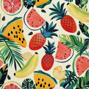 OXFORD DEKORATIVT TYG FÖR UTOMHUS - sommarmotiv | DX9136