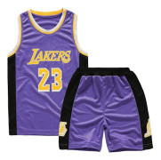 Lakers #23 LeBron James tröja, #23 basketuniform för barn/lila Purple 3XS (85-95cm)