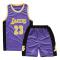 Lakers #23 Lebron James Tröja Nr 23 Basketuniform Set Barn / Lila-FF- Purple 3XS (85-95cm)