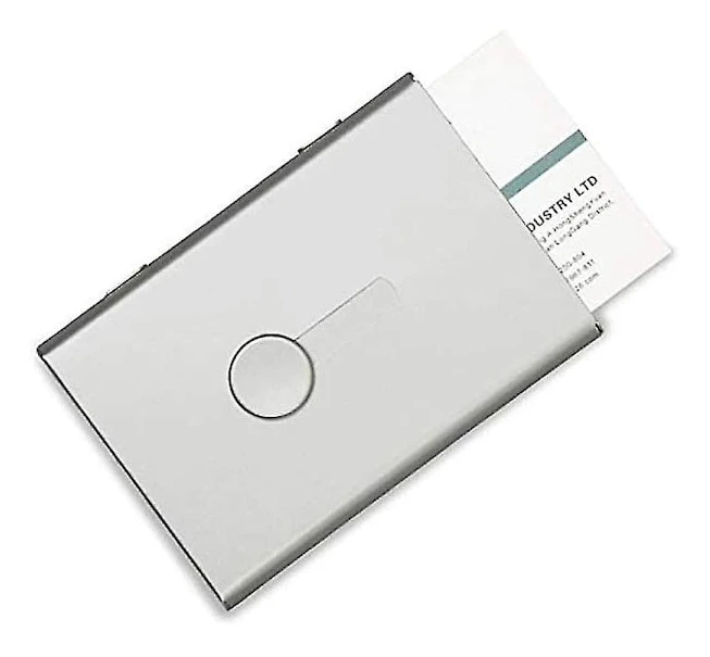 Portabel visitkortshållare i rostfritt stål (Silver)