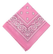 Bandana Snusnäsduk med Paisley Mönster - Ljus Rosa