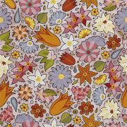 UTOMHUSDEKORATIVA TYGER OXFORD - Motiv med färgglada blommor 3 I DX528