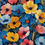 UTOMHUSDEKORATIVA TYGER OXFORD - Motivblommor I DX5271