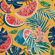 OXFORD DEKORATIVT TYG FÖR UTOMHUS - sommarmotiv | DX9304