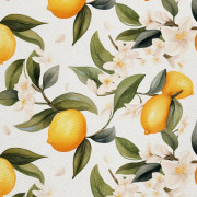 UTOMHUSDEKORATIVA TYGER OXFORD - Citrusfrukter - DX2428
