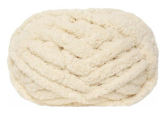 2 st Chunky Stickad Chenille Garn för Hand Stickning Filtar, Super Mjuk Stor Jumbo Filt Garn (Beige)