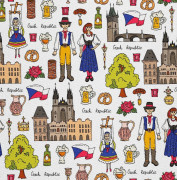 UTOMHUSDEKORATIVA TYGER OXFORD - Motif Tjeckien